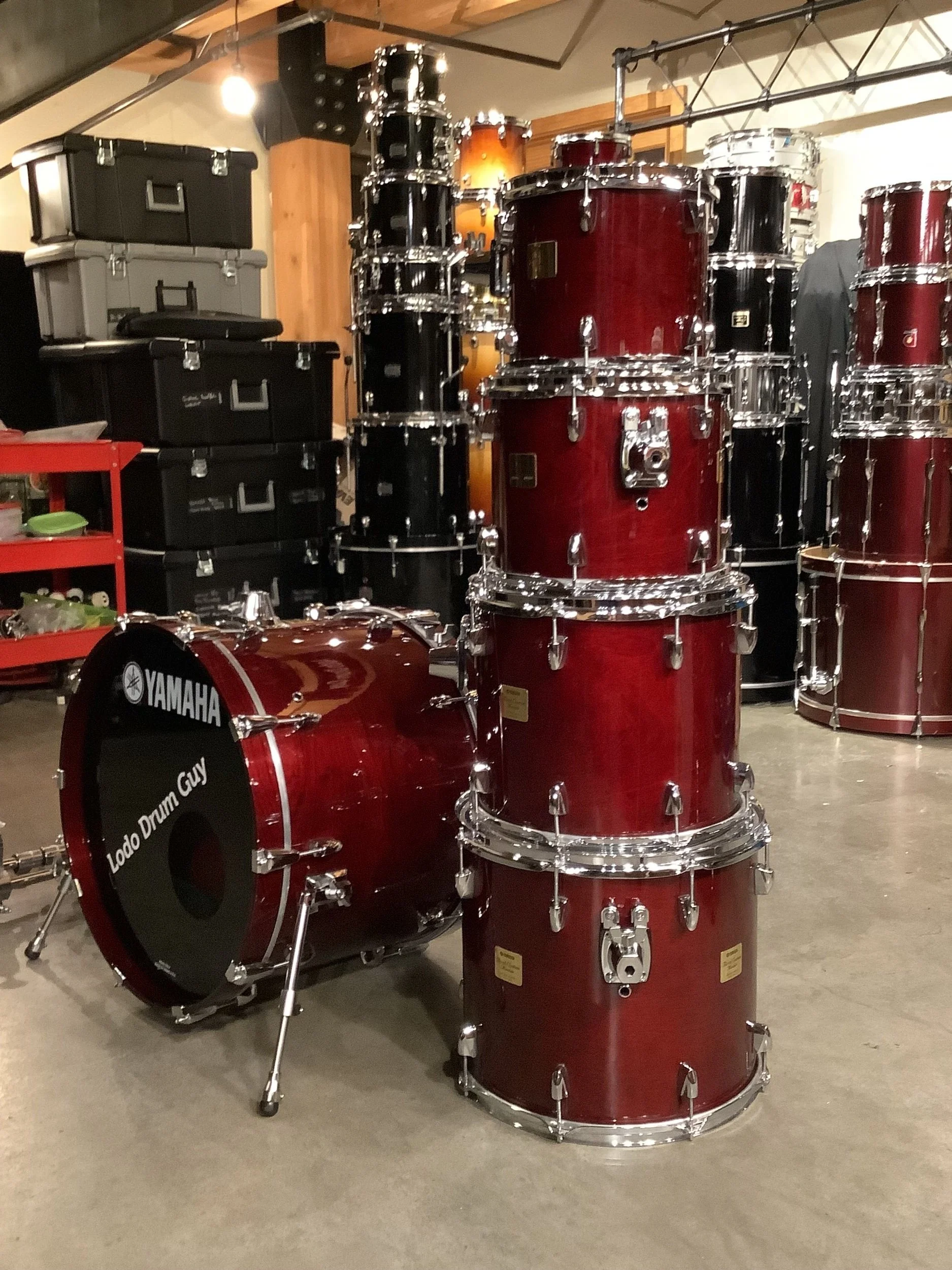Drum Kits-Yamaha Birch Custom ABSOLUTE shell pack Japan CHERRYWOOD